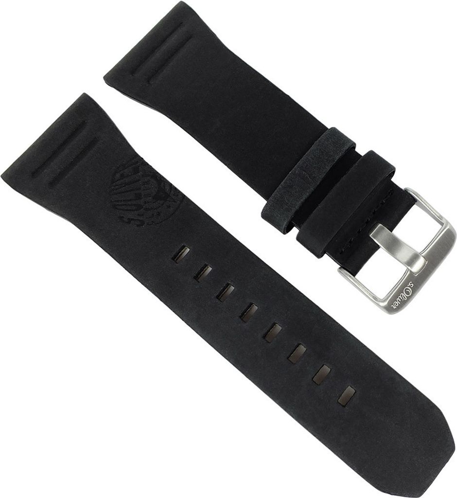 s.Oliver > Uhrenarmband 14mm Leder schwarz < SO-2033-LQ