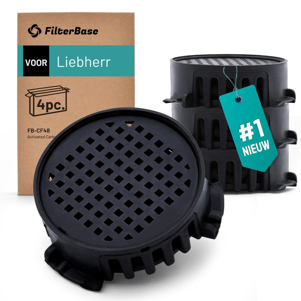 Aktivkohlefilter 4er-Pack für Liebherr & Miele Kühlschrank