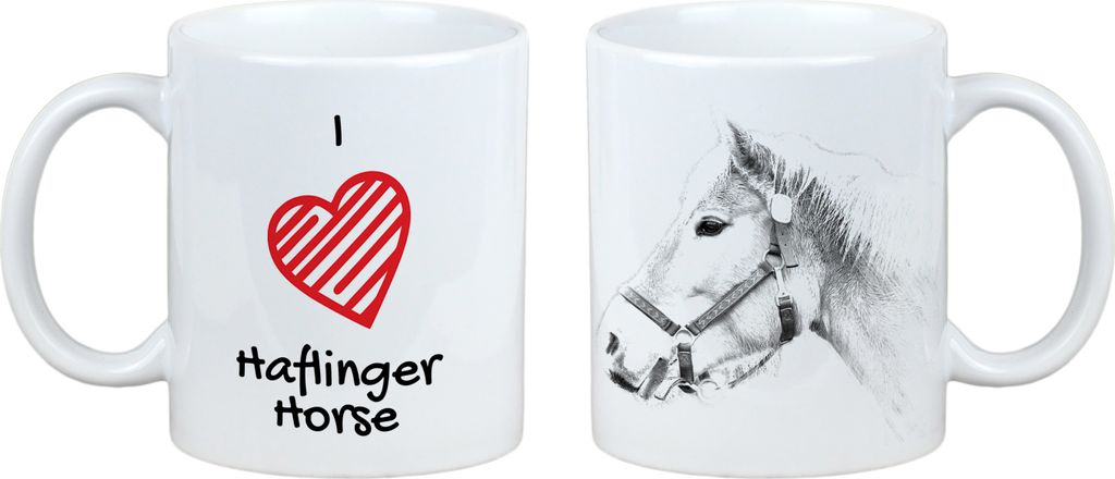 Haflinger - Tasse mit Pferd, niedliche Tasse mit Grafik, Geschenk mit Ihrem Foto von der Marke Art-Dog