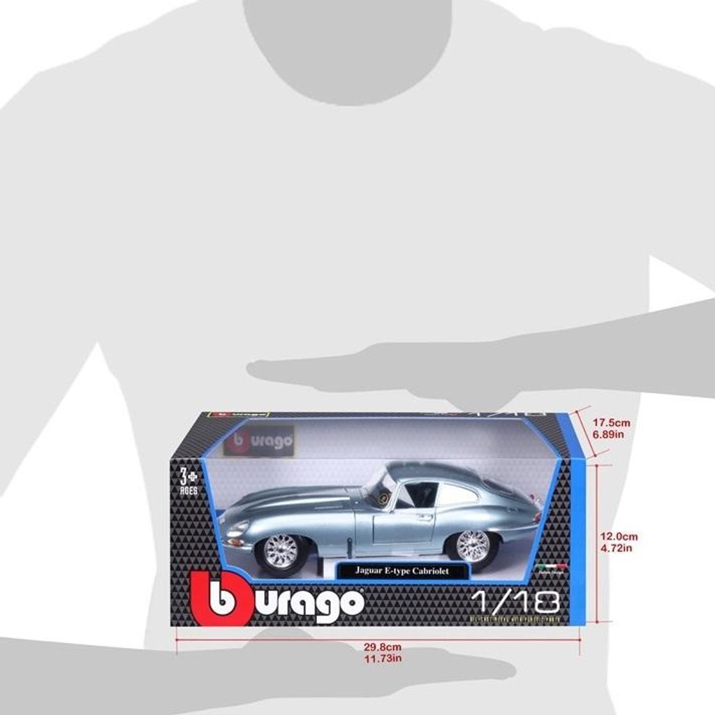 Modèle réduit - BBURAGO - Jaguar E coupé (1961) - Echelle 1/18 - Gris - Jeux - Jouets