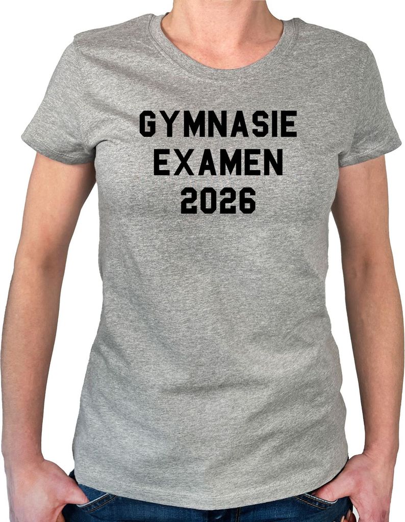 Huuraa Damen T-Shirt Gymnasieexamen 2026 Abschluss Schweden XXL Sport Grey Bio Baumwolle Fairtrade Damenshirt Geschenkidee