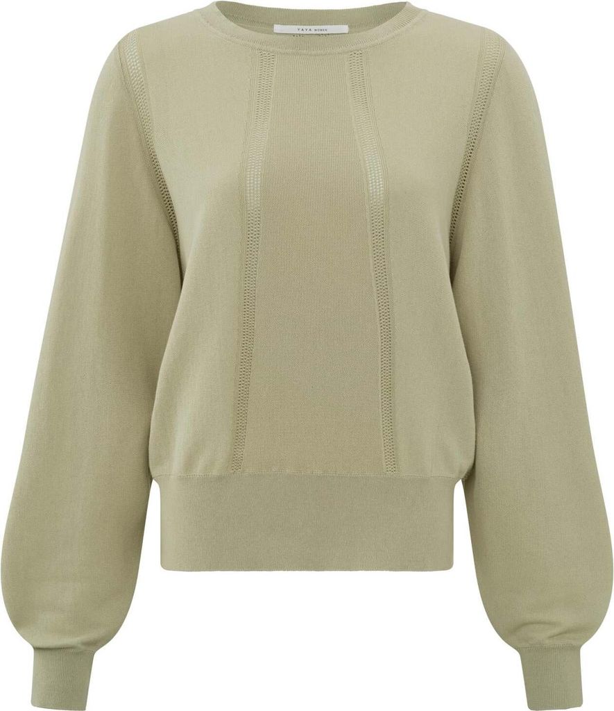 YAYA Sweater with mesh detail stitch * * L