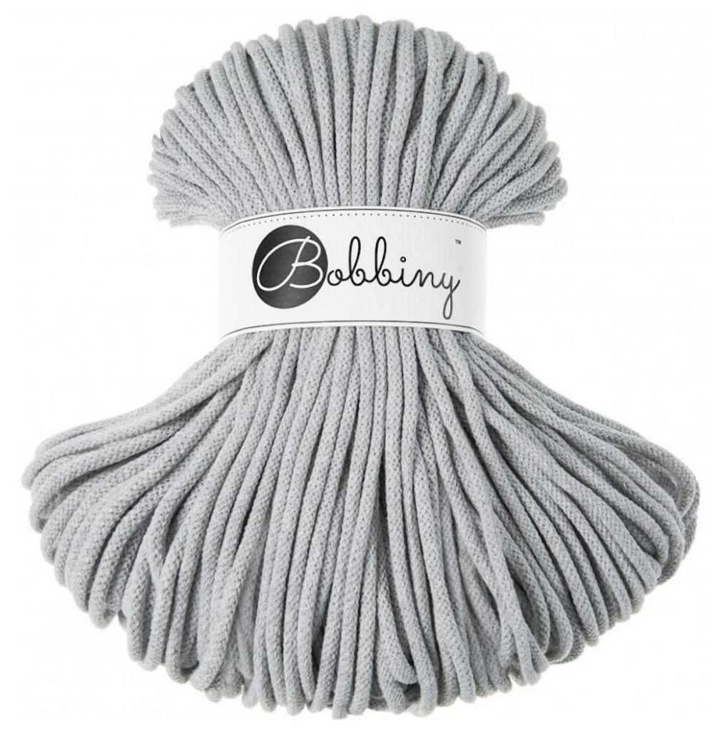 Premium Light Grey Baumwolle Kordels 5mm 100m Produktbild 