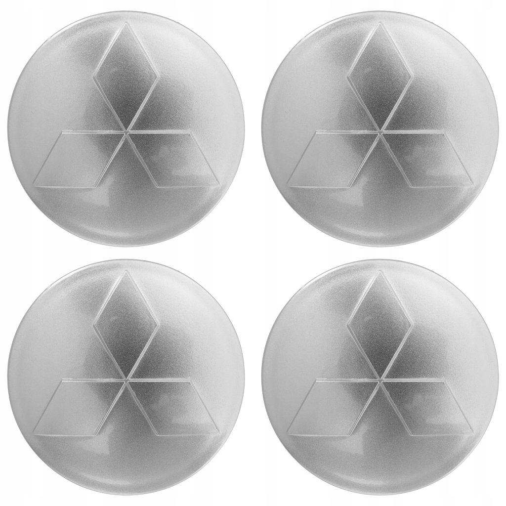 Verschlusskappen MITSUBISHI 60 mm Silber glänzend