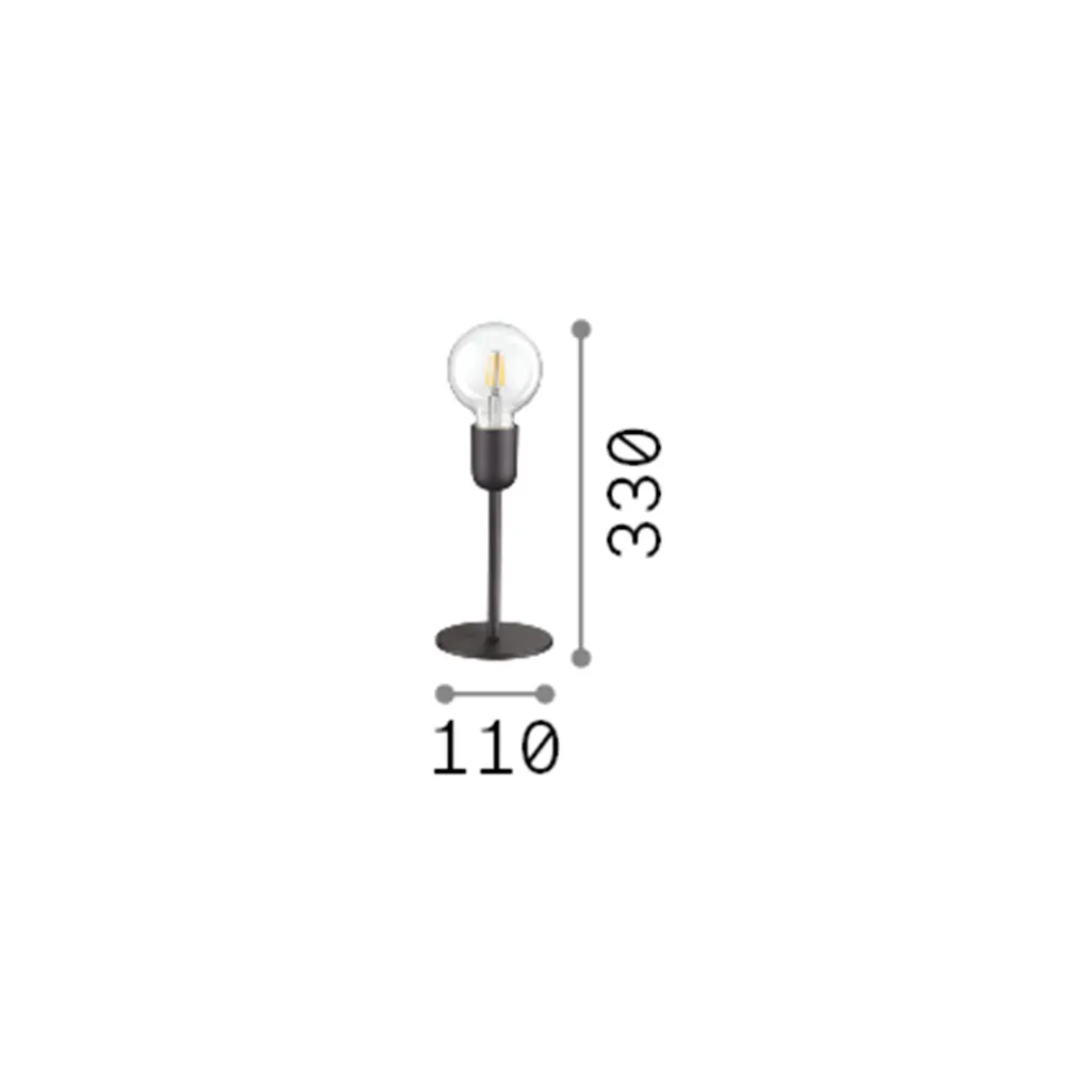 Lampe de lecture microphone noir pour bureau et chambre LED E27 3000K