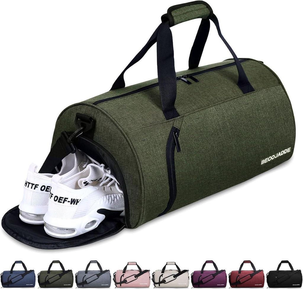 Borsa sportiva 35L verde militare con scomparto per le Immagine del prodotto 