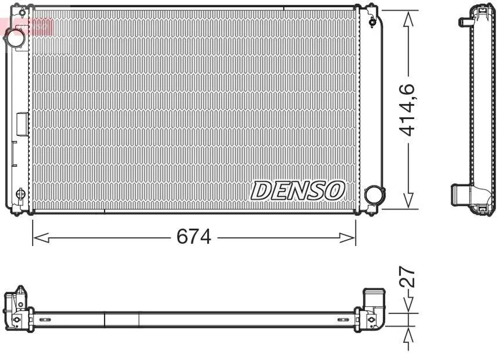 Radiateur moteur pour Toyota RAV 4 IV - Pièce de rechange DENSO DRM50151