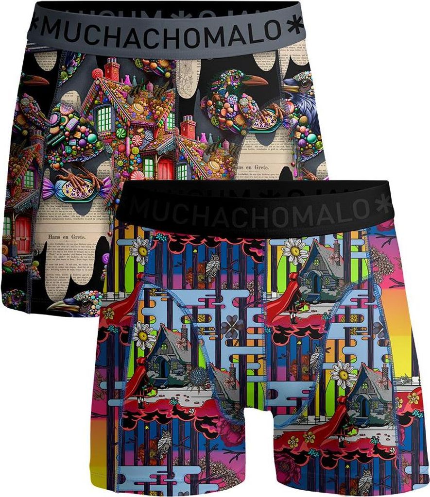 Muchachomalo Herren Boxershorts – 2er Pack – Baumwolle Stretch – Bequeme Unterwäsche – Größe 6XL - REDRIDINGHOODHANSEL1010-04