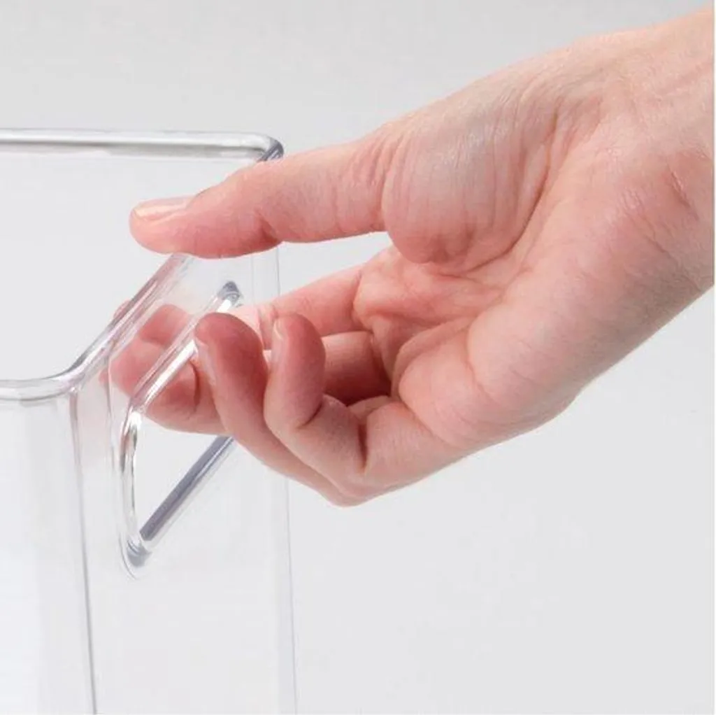 Organisateur de placard transparent en lot de 2 bacs cubiques de 15,2 cm