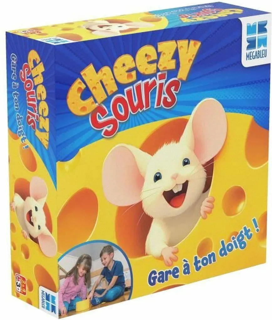 Jeu de société Megableu CHEEZY MOUSE 26x26 cm : Réflexe et Fromage