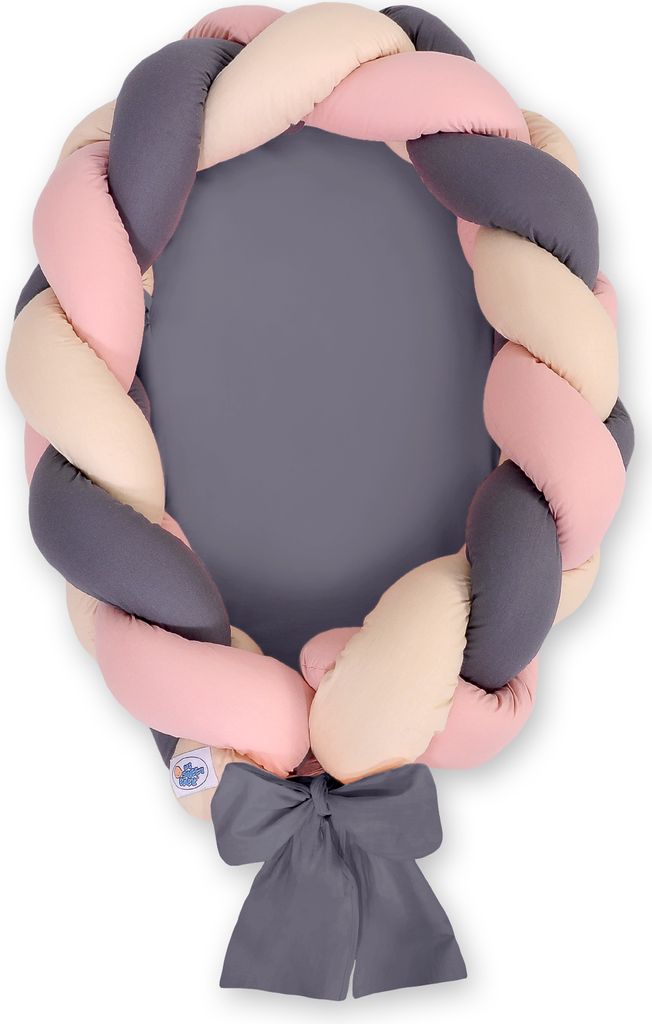 Kokon 2 in 1 Babybett beige für Neugeborene und Säuglinge mit abnehmbarem Bezug und ECO FILLBALL Füllung