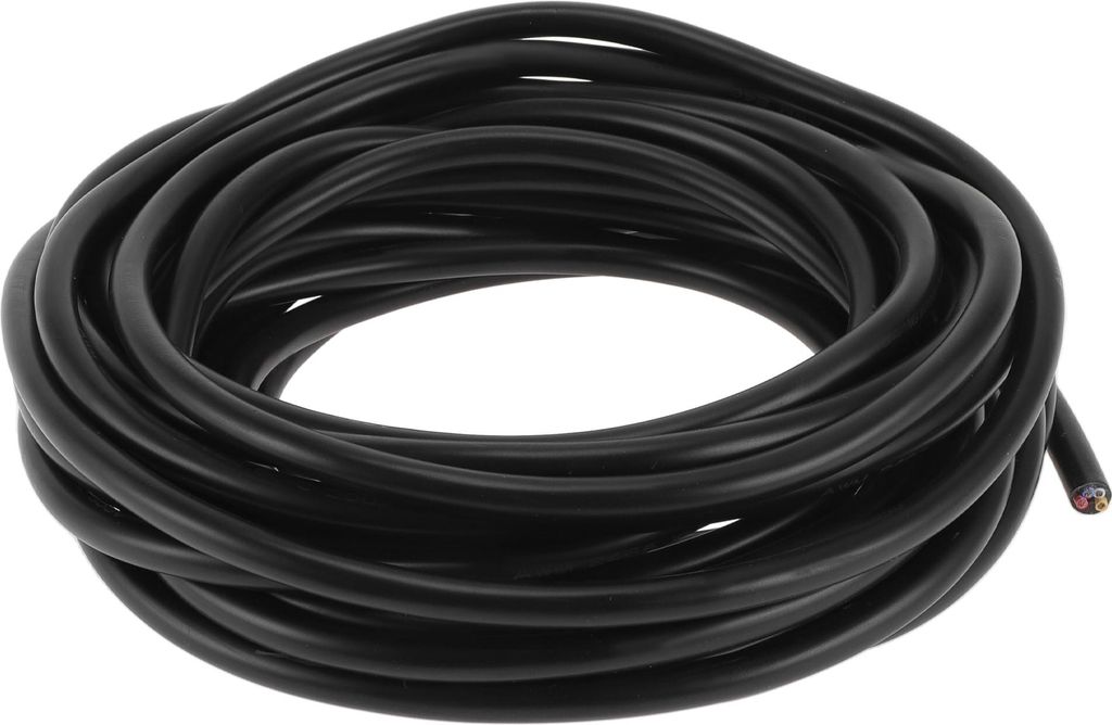 1 Stück 16AWG Universaler Massekabel-Autofunk, Auto-Lautsprecher-Stromkabel Vollständig isoliert & Soft-Touch-Mantel TC Schwarz 33FT 5 Leiter