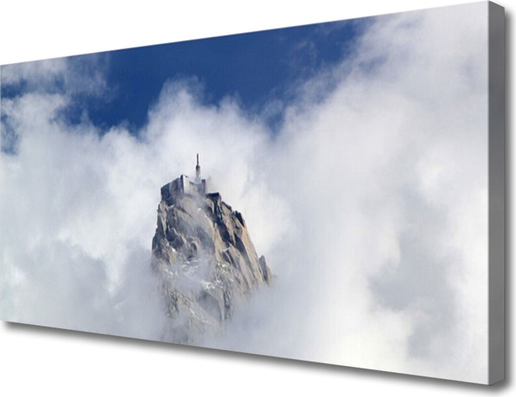 Tulup Leinwand-Bilder 100x50 Wandbild Canvas Kunstdruck Gebirge Wolken Landschaft