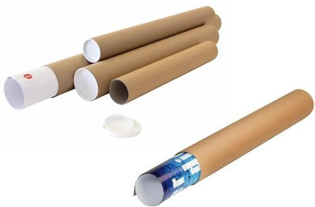 Étui postal rond en carton kraft 80x610mm pour documents format A1