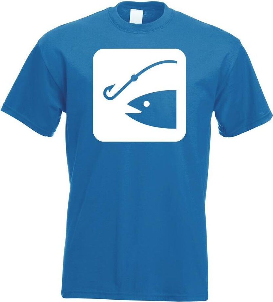 Kiwistar - T-Shirt - royal - Angelplatz Stelle Ort Piktogramme Herren Funshirt Bedruckt Design Sprüche Spruch Motive - mit Motiv Bedruckt - Funshi...