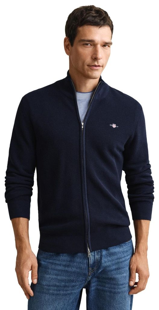 Gant Cardigan dunkelblau Baumwolle