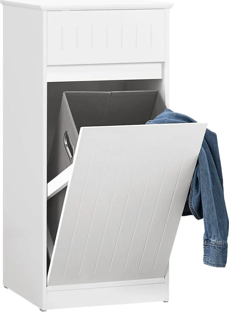 Mobile Colonna Bagno Bianco SoBuy: Cassettiera in MDF Alta Qualità