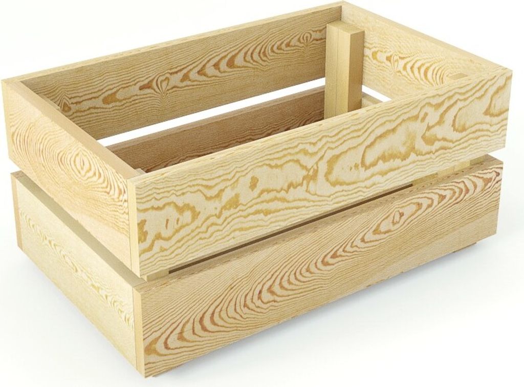 Lermowood Holzkisten Box0421 25 x 40 x 19cm Natur | Produktbild 