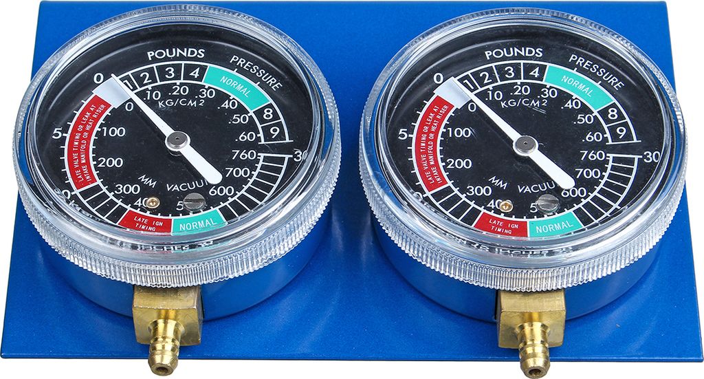 LZBBD Vakuum-Messgerät Für Motorrad-Vergaser – Synchronisationswerkzeug Für 2-Zylinder-Maschinen, Mit Manometer, Schläuchen & Adaptern – Schwarz