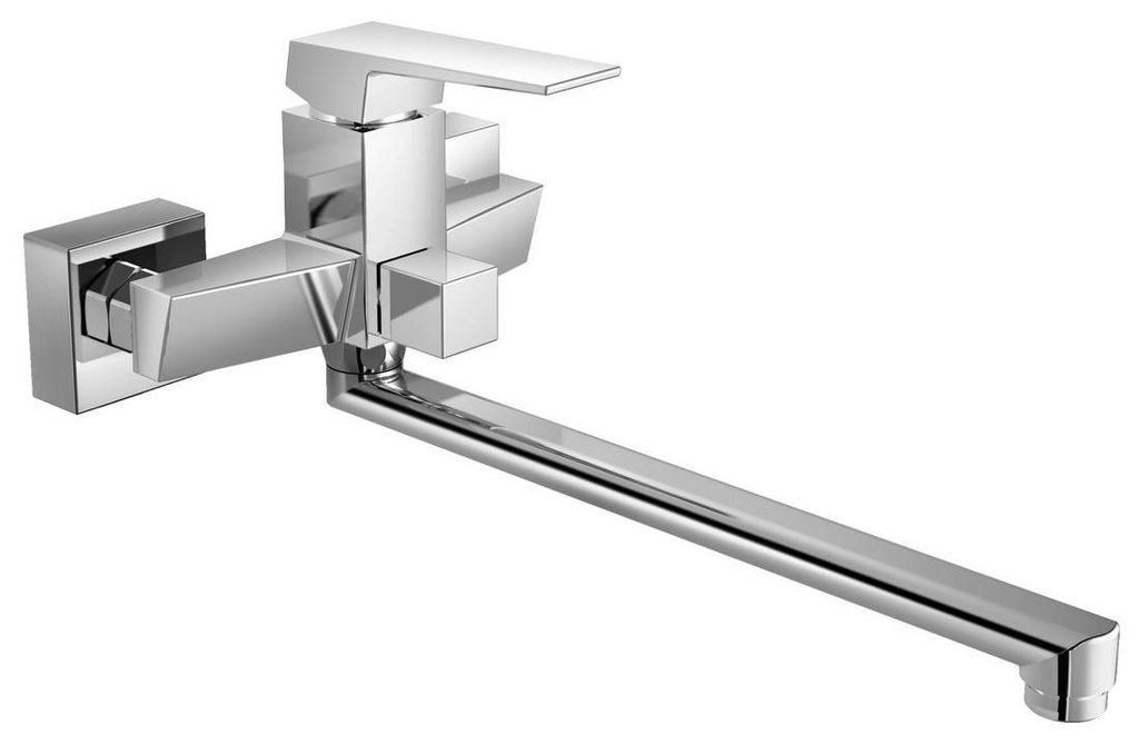 Aqualine RITMO Wand-Waschbecken/Wannenarmatur, Chrom
