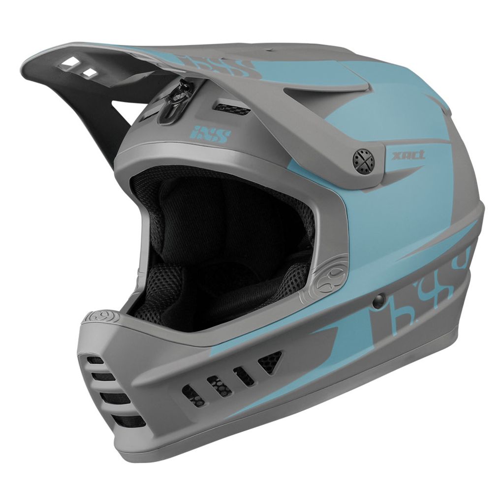 iXS XACT Evo Fullface MTB-Helm Ocean Graphite, Größe M/L 57-59 cm, ABS-Helmschale, Vortex-Belüftung, EPR-Notfallpolster, EN1078/CPSC-