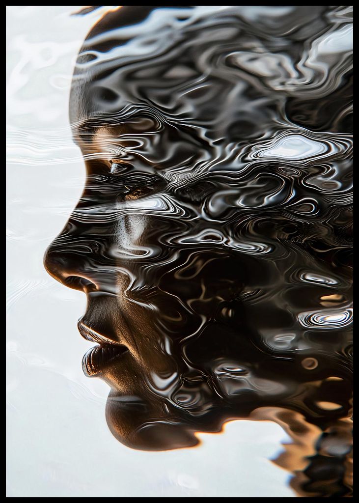 Plakat 59,4x84,1cm Wasserige Reflexion Ihres Selbst