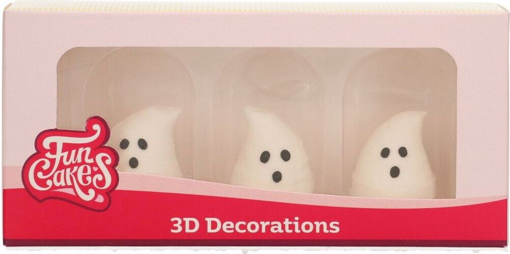 FunCakes Zucker-Dekorationen 3D Geister Set / 3 Stück Produktbild 