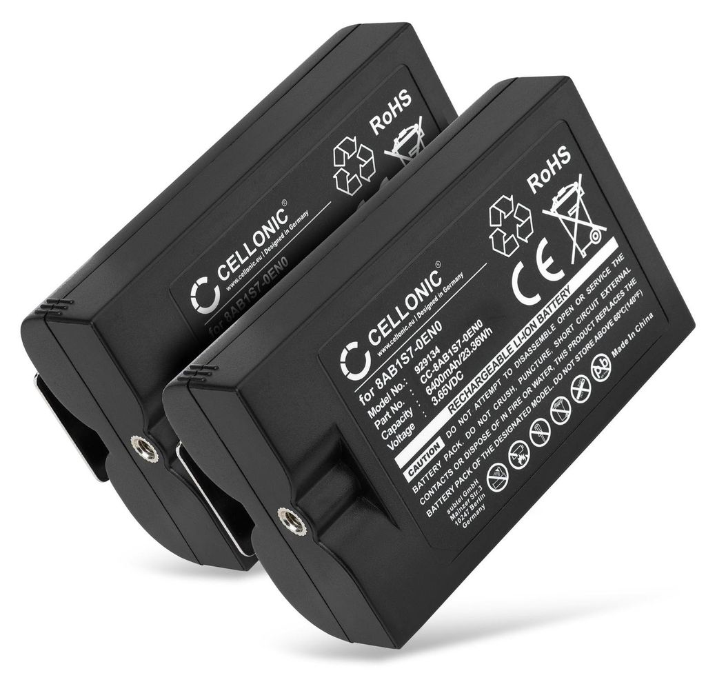 CELLONIC 2x Akku für Haustechnik Kompatibel mit Ring Produktbild 