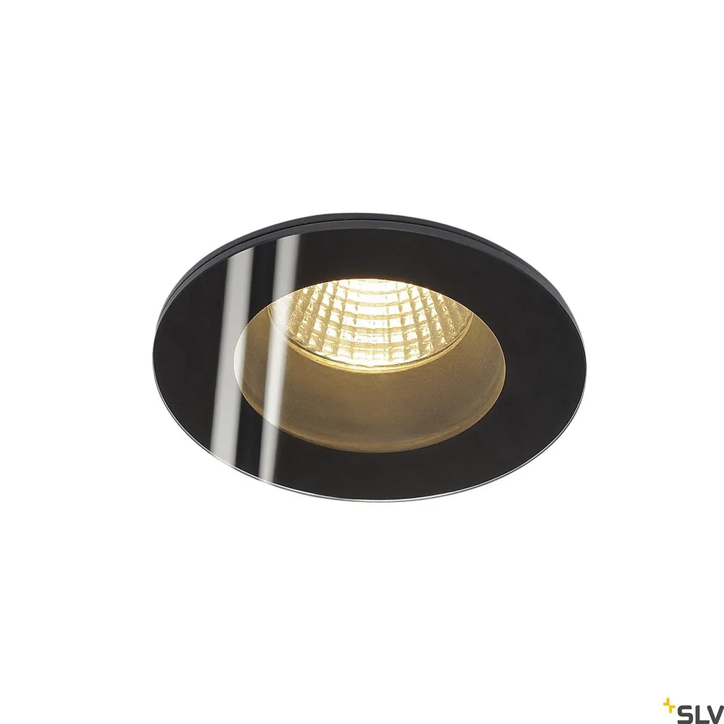 Plafoniera Incasso SLV Patta-F IP65 3000K Nero | Soluzione Professionale