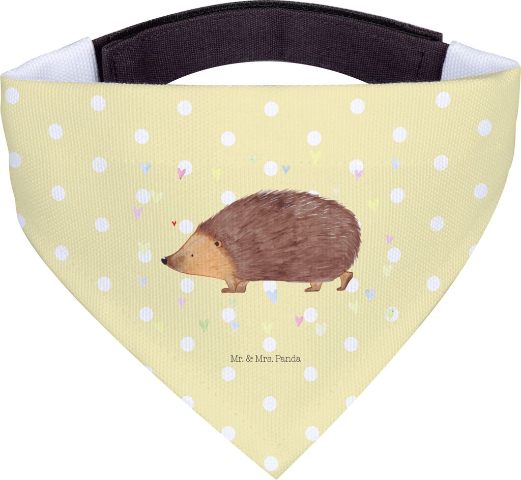 Mr. & Mrs. Panda Bandana Igel Herzen - Gelb Pastell - Produktbild 