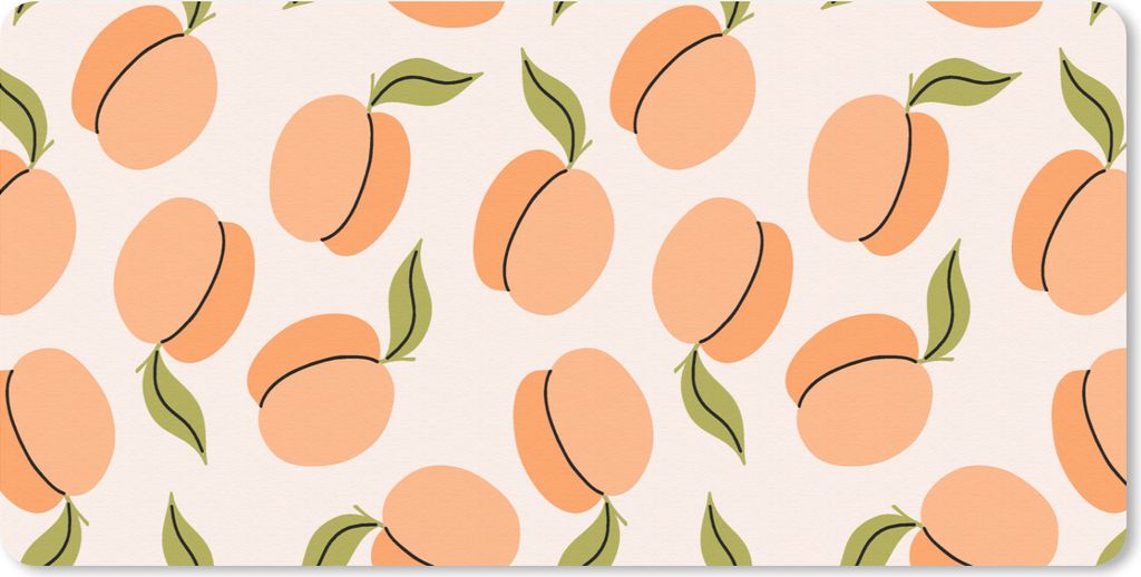 MuchoWow Schreibtischunterlage Obst - Aprikose - Sommer - Muster 80x40 cm - XXL Mauspad - Gaming Mauspad