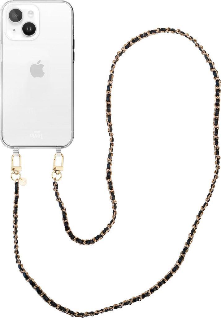 Classic Chain - Black (Lange Handykette) Transparant Cord Hülle - Kompatibel mit iPhone 14