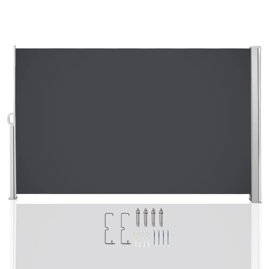 TolleTour Tenda Laterale 180x300cm: Paravento Avvolgibile Esterno Grigio