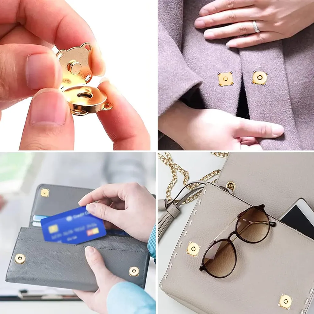 Fermeture Magnétique pour Sac et Couture - Lot de 20 Boutons Aimantés