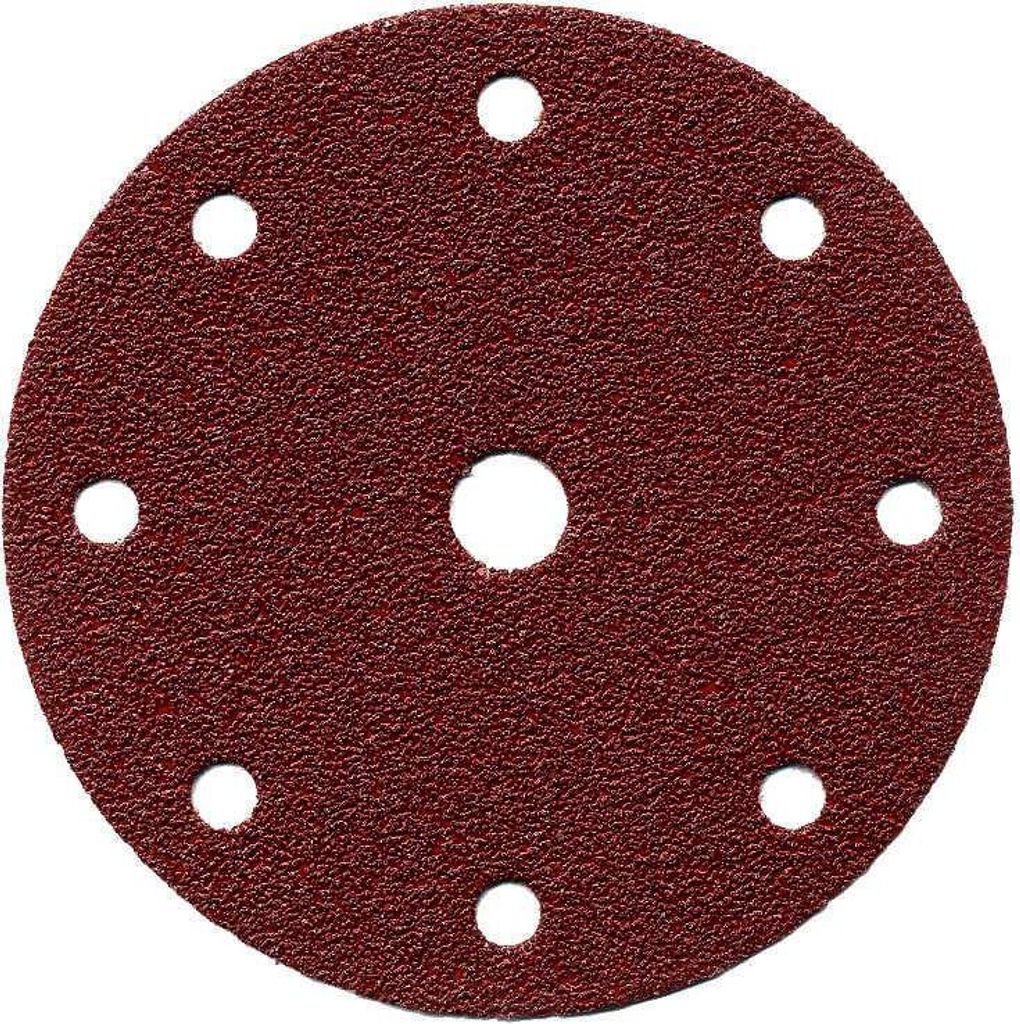 10 schuurplaten MAKITA, diameter 150 mm, rood (met 8+1 Productafbeelding 
