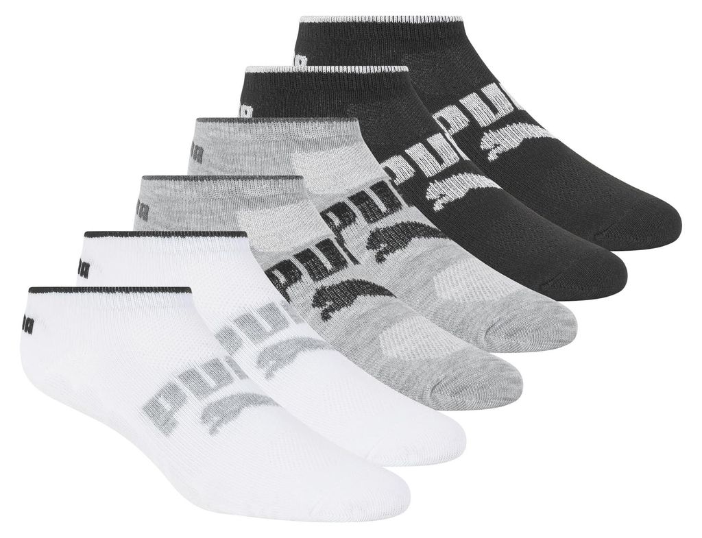 PUMA dames sokken, lage model, 6-pack, wit, klassiek, maat Productafbeelding 