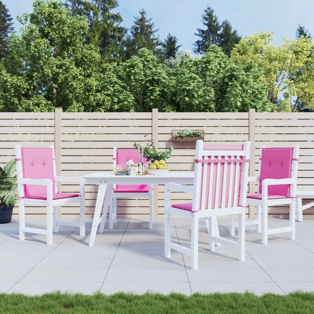 Set 4 Cuscini Rosa per Sedie Outdoor Schienale Basso | Design Moderno