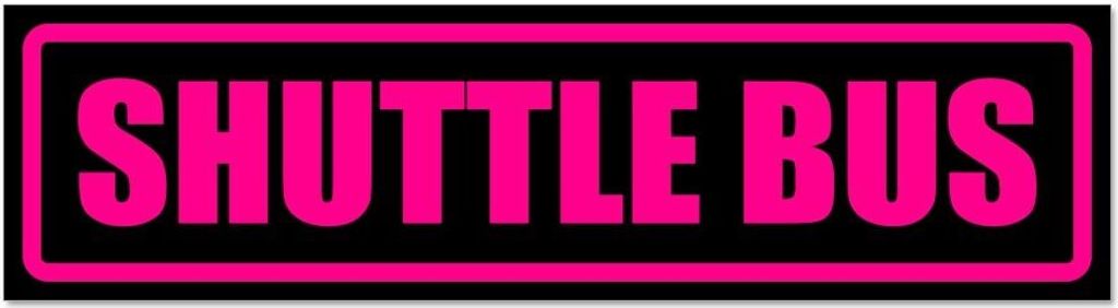 Kiwistar - Autoaufkleber - Pink - Schwarz - 45 x 12 cm - Shuttle Bus - Hinweis Aufkleber Sticker für Auto, Kfz, Fahrrad, PKW, LKW