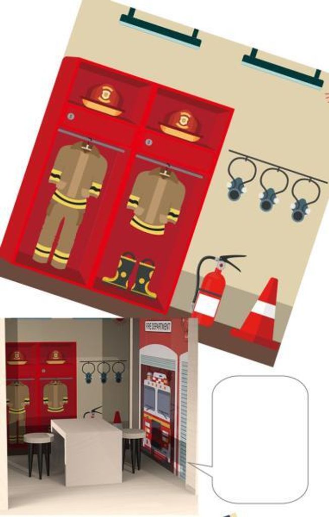 360Home Feuerwache Rollenspiel Spielzeug aus Holz Produktbild 6