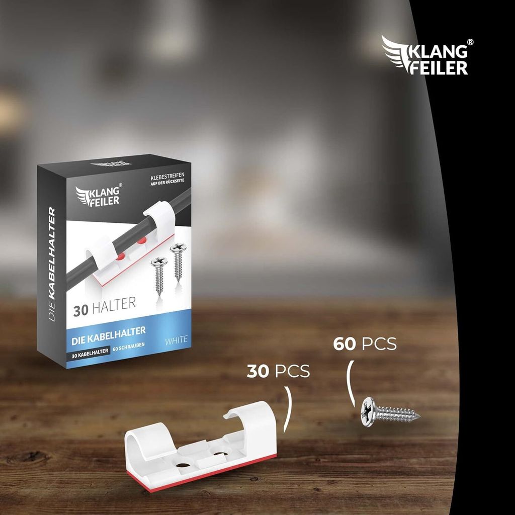 ELII 302-teiliges Kabelmanagement-Set – Mit Kabelhüllen, Clips, Klettbändern & Kabelbindern Für Schreibtisch & PC