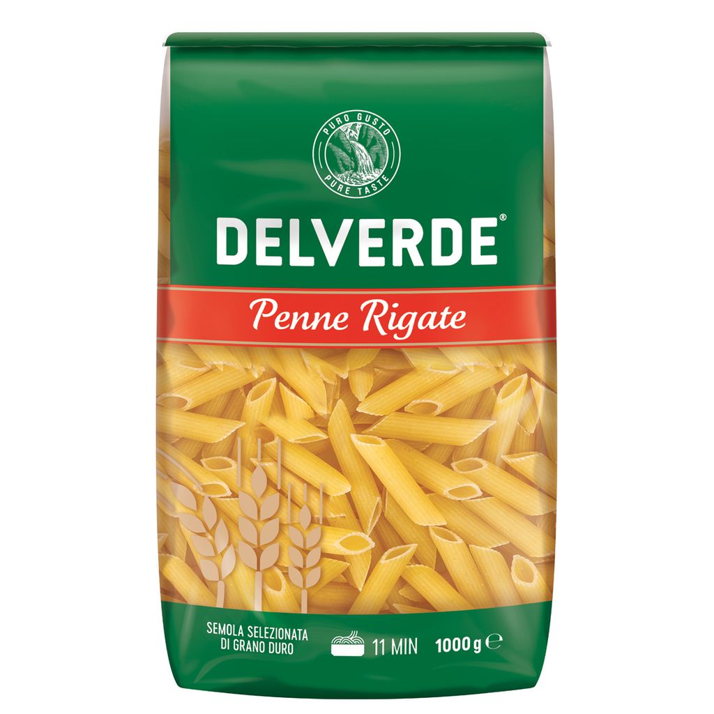 Delverde Penne Rigate Pasta Semola Selezionata di Grano Image du produit 