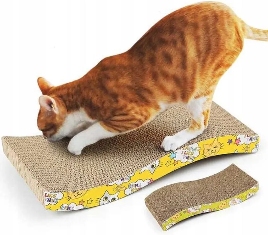 Arbre à chat stable en carton alvéolé 45 cm lit bateau tout confort