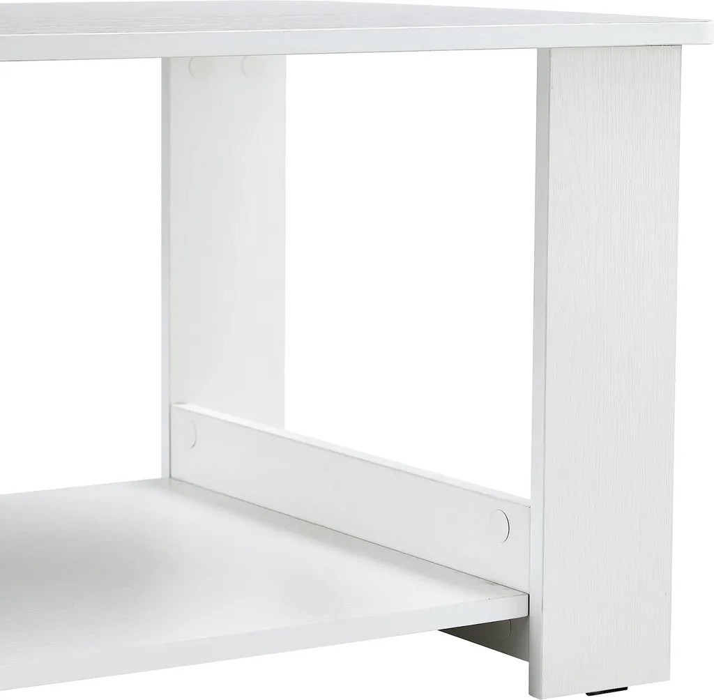 Table basse pour petit salon blanche 110 cm - Idéale espaces restreints - 15