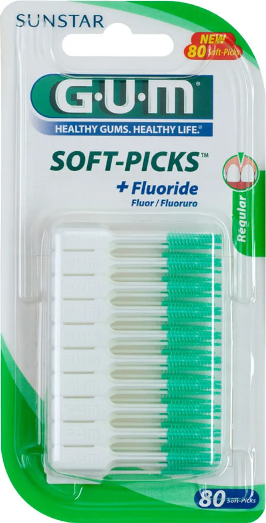 GUM Soft-Picks Regular 80pz: Massaggio Gengivale e Igiene Profonda