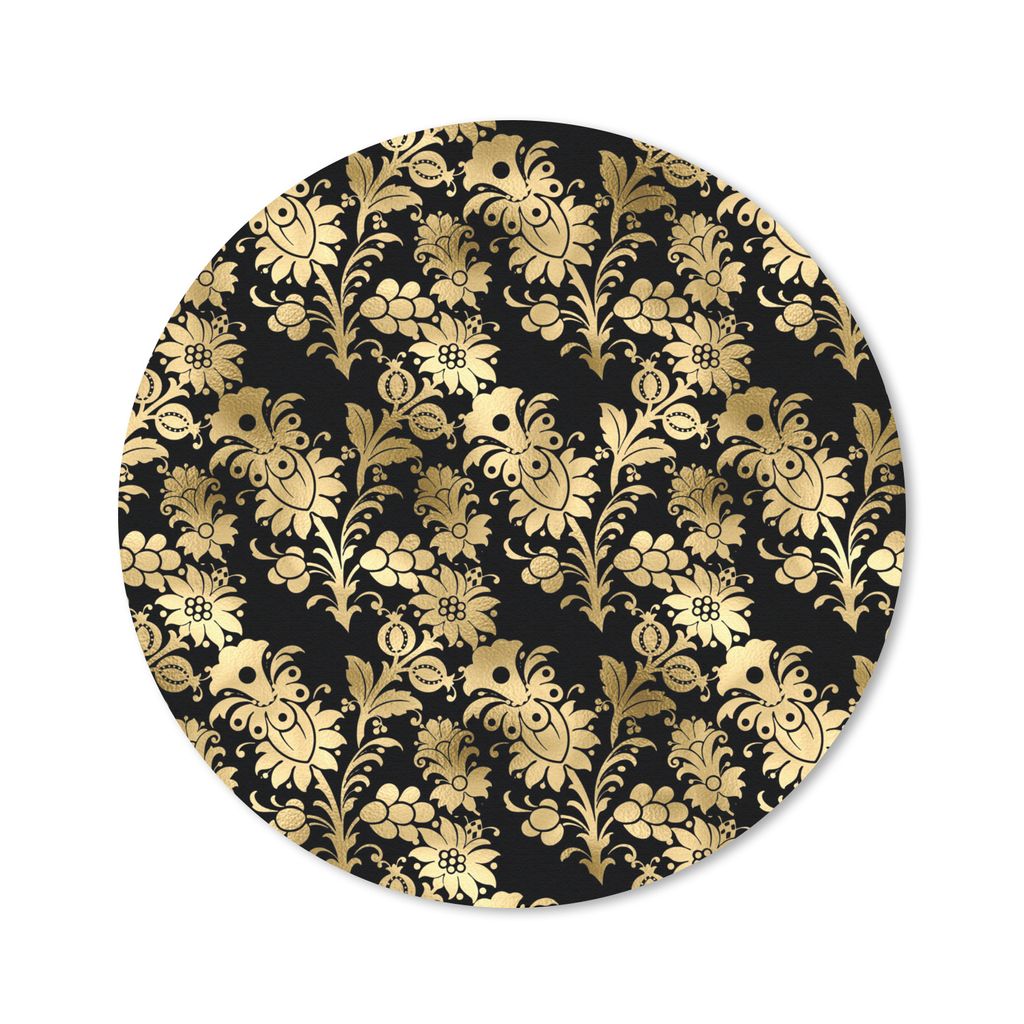 MuchoWow Mauspad Mousepad Muster - Blumen - Barock 40x40 cm - Mousepads - Maus Mat - Pad - Mausunterlage - Schreibtisch Accessoires