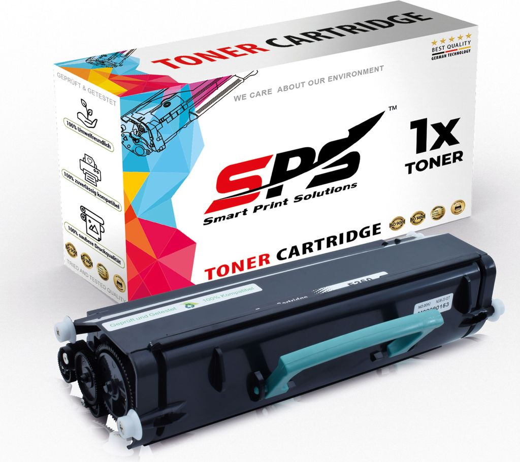 1x Toner E260 E260A21E Schwarz Kompatibel für Lexmark E460 Drucker