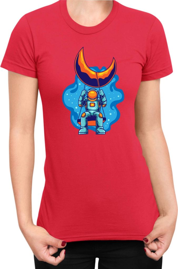 Damen T-Shirt Nasa Space Theme Nasa 004, Lady S / Rot