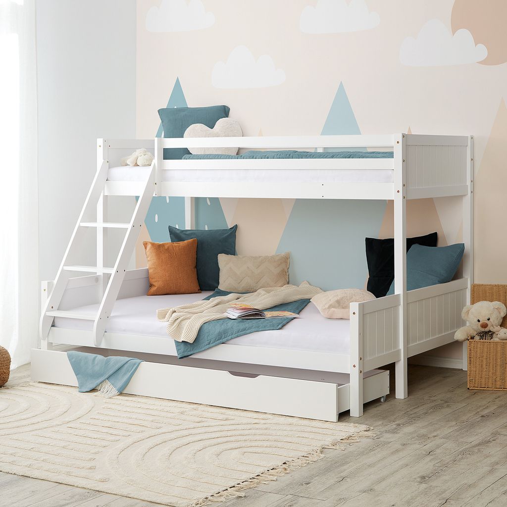 Homestyle4u dětská postel patrová postel 90x200 a 140x200 s Obrázek produktu 