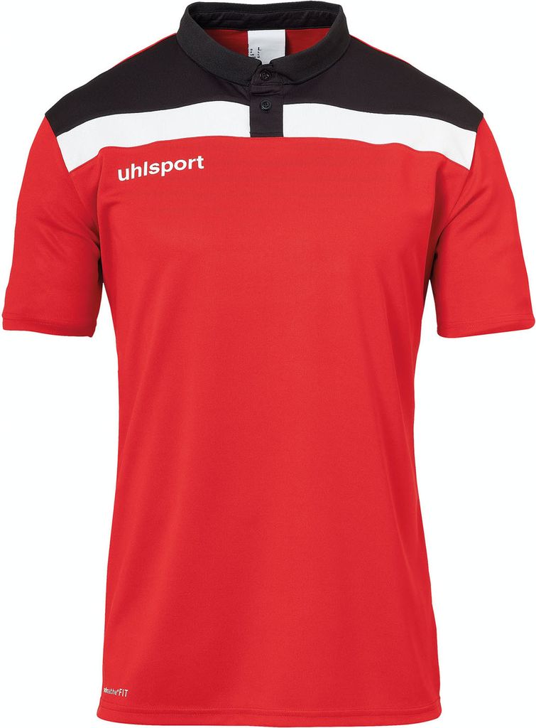 Uhlsport Fußball Offense 23 Poloshirt Kinder Polohemd rot schwarz weiß Gr 164
