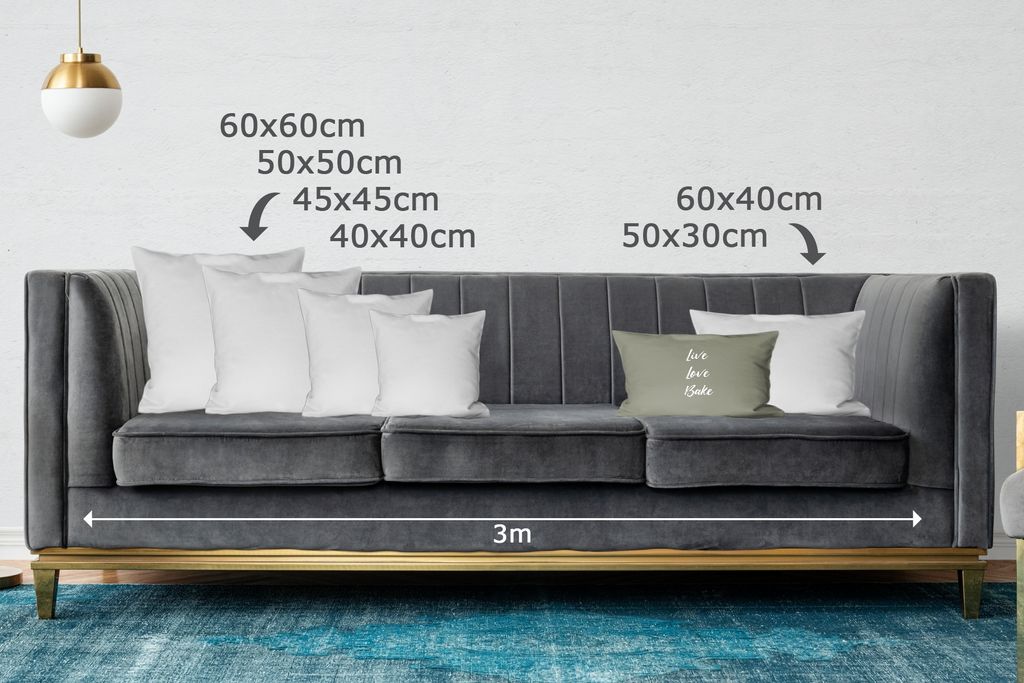 MuchoWow Zierkissen Sofakissen Wohnzimmer Dekokissen 50x30 cm Leben Liebe Backen - Zitate - Sprichwörter - Backen - Wohnzimmerdekoration - Polst...